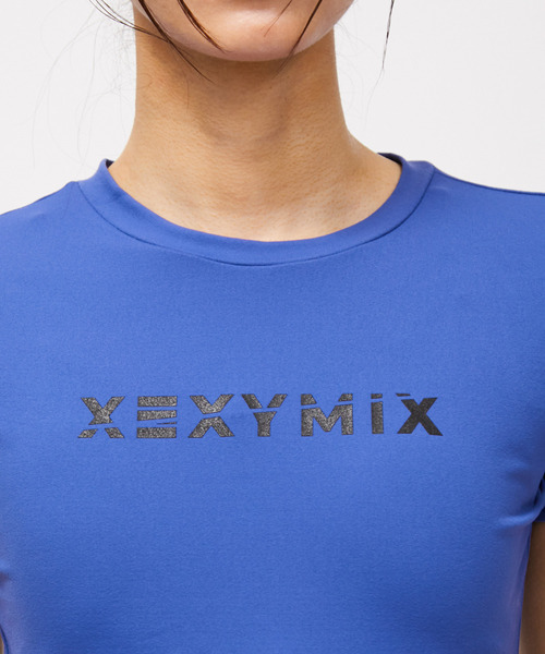 XEXYMIX（ゼクシィミックス）の「【XEXYMIX】クロップド丈ロゴTシャツ（Tシャツ/カットソー・レディース・イエロー/ブルー系その他4/ラベンダー/ブルー/ピンク/ブラック/ホワイト・M）」の18枚目の写真