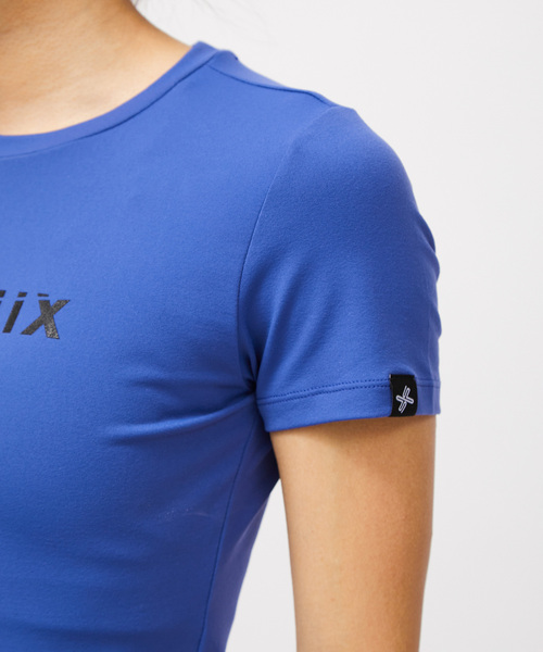 XEXYMIX（ゼクシィミックス）の「【XEXYMIX】クロップド丈ロゴTシャツ（Tシャツ/カットソー・レディース・イエロー/ブルー系その他4/ラベンダー/ブルー/ピンク/ブラック/ホワイト・M）」の20枚目の写真
