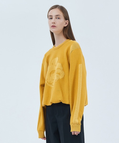 JNBY(ジェーエヌビーワイ)の「Unique Cartoon Sweatshirt(ニット/セーター・レディース・ホワイト/イエロー・38)」の2枚目の写真