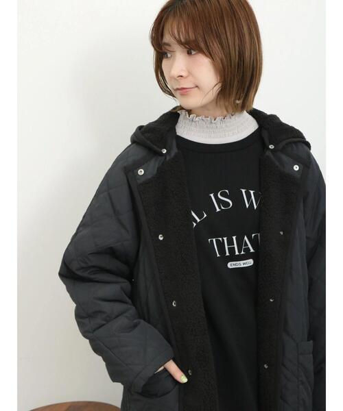 Samansa Mos2 blue(サマンサモスモスブルー)の「シャーリング衿プルオーバー(Tシャツ/カットソー・レディース・ブラック/グレー/オフホワイト・F)」の12枚目の写真