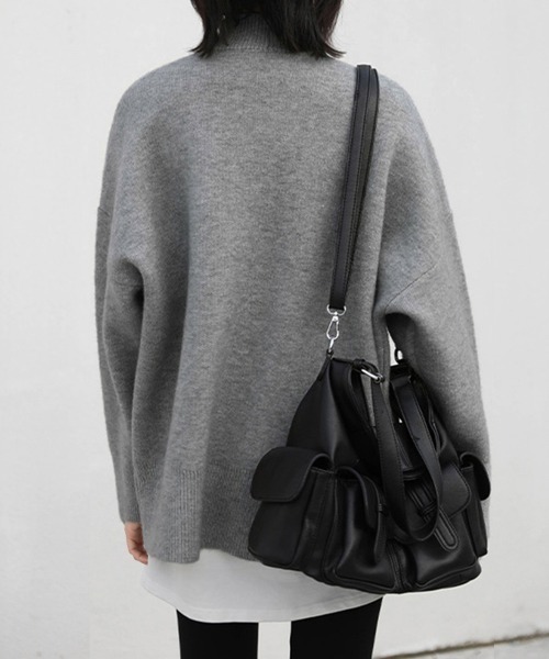 Miniministore(ミニミニストア)の「ハイネックニットセーター レディース秋冬(ニット/セーター・レディース・ブラック/グレー/グリーン・フリー)」の5枚目の写真