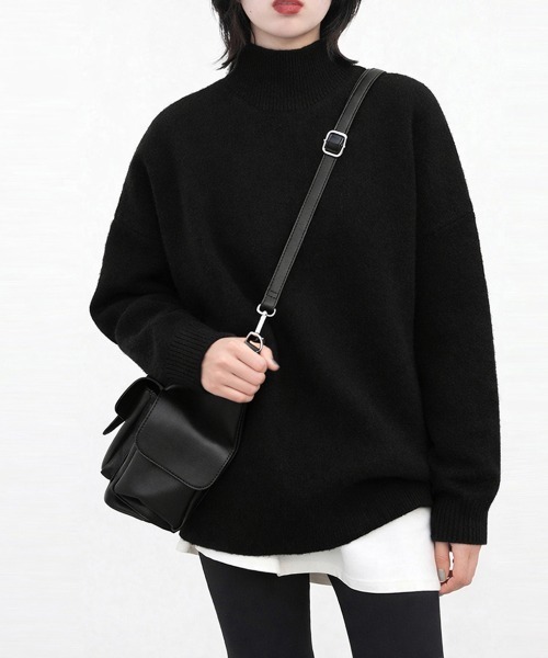 Miniministore(ミニミニストア)の「ハイネックニットセーター レディース秋冬(ニット/セーター・レディース・ブラック/グレー/グリーン・フリー)」の16枚目の写真