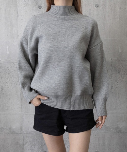 Miniministore(ミニミニストア)の「ハイネックニットセーター レディース秋冬(ニット/セーター・レディース・ブラック/グレー/グリーン・フリー)」の15枚目の写真