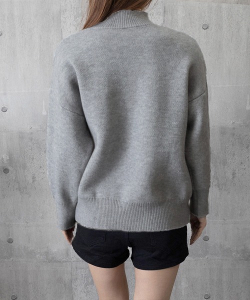 Miniministore(ミニミニストア)の「ハイネックニットセーター レディース秋冬(ニット/セーター・レディース・ブラック/グレー/グリーン・フリー)」の6枚目の写真