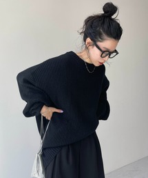 wee9s | perfect silhouette super over knit / パーフェクトシルエットスーパーオーバーニット(ニット/セーター)