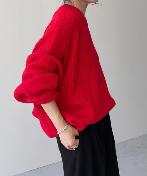 perfect silhouette super over knit / パーフェクトシルエットスーパーオーバーニット（ニット/セーター）｜wee9s（ウィークス）