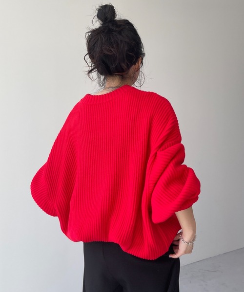 perfect silhouette super over knit / パーフェクトシルエットスーパーオーバーニット（ニット/セーター）｜wee9s（ウィークス）