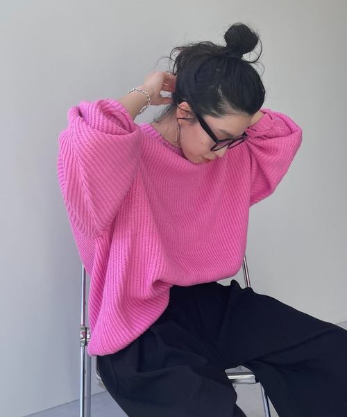 perfect silhouette super over knit / パーフェクトシルエットスーパーオーバーニット（ニット/セーター）｜wee9s（ウィークス）