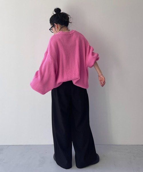 perfect silhouette super over knit / パーフェクトシルエットスーパーオーバーニット（ニット/セーター）｜wee9s（ウィークス）