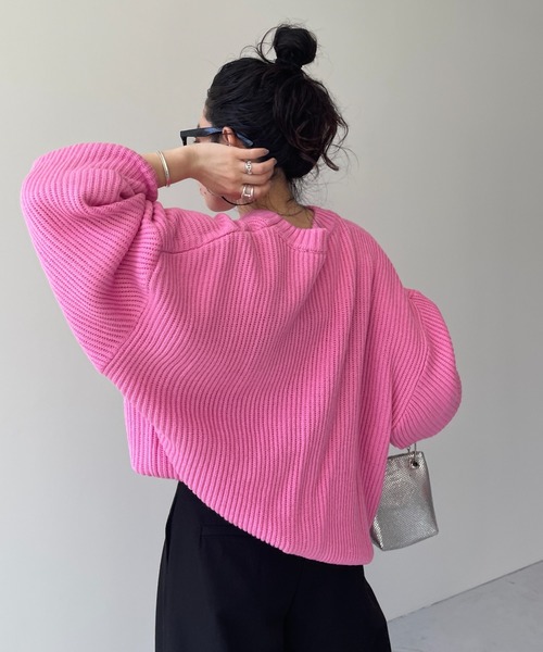 perfect silhouette super over knit / パーフェクトシルエットスーパーオーバーニット（ニット/セーター）｜wee9s（ウィークス）