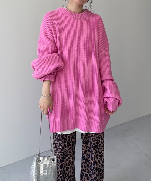 perfect silhouette super over knit / パーフェクトシルエットスーパーオーバーニット（ニット/セーター）｜wee9s（ウィークス）