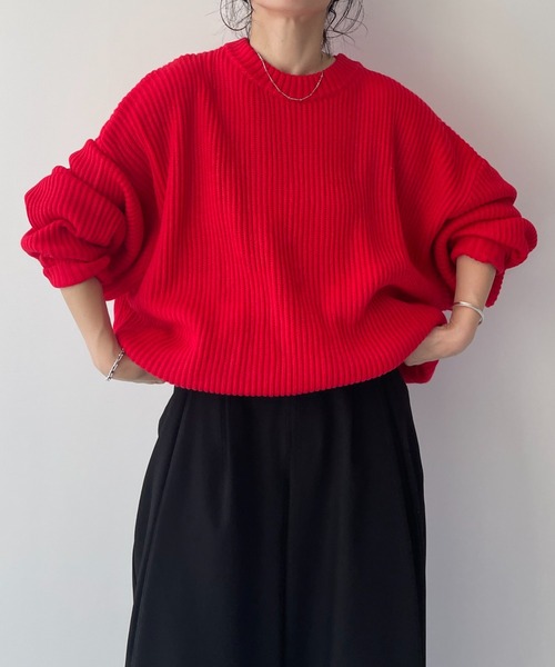 perfect silhouette super over knit / パーフェクトシルエットスーパーオーバーニット（ニット/セーター）｜wee9s（ウィークス）
