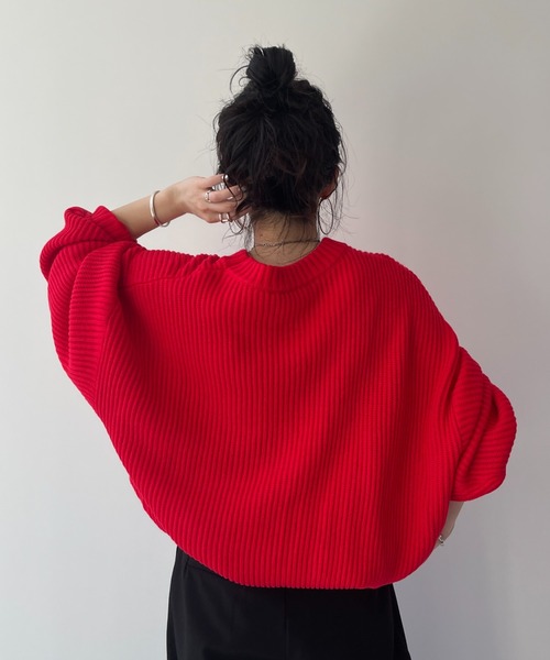 perfect silhouette super over knit / パーフェクトシルエットスーパーオーバーニット（ニット/セーター）｜wee9s（ウィークス）
