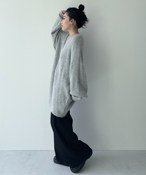 perfect silhouette super over knit / パーフェクトシルエットスーパーオーバーニット（ニット/セーター）｜wee9s（ウィークス）