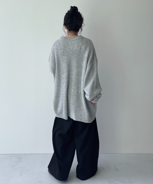 perfect silhouette super over knit / パーフェクトシルエットスーパーオーバーニット（ニット/セーター）｜wee9s（ウィークス）
