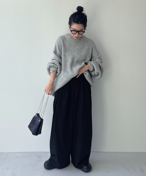perfect silhouette super over knit / パーフェクトシルエットスーパーオーバーニット（ニット/セーター）｜wee9s（ウィークス）