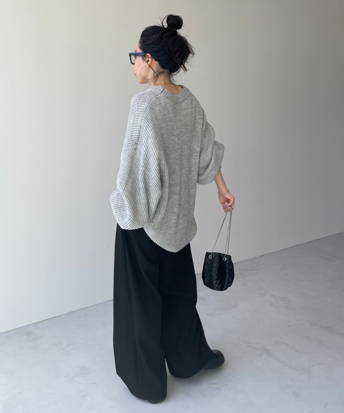 perfect silhouette super over knit / パーフェクトシルエットスーパーオーバーニット（ニット/セーター）｜wee9s（ウィークス）