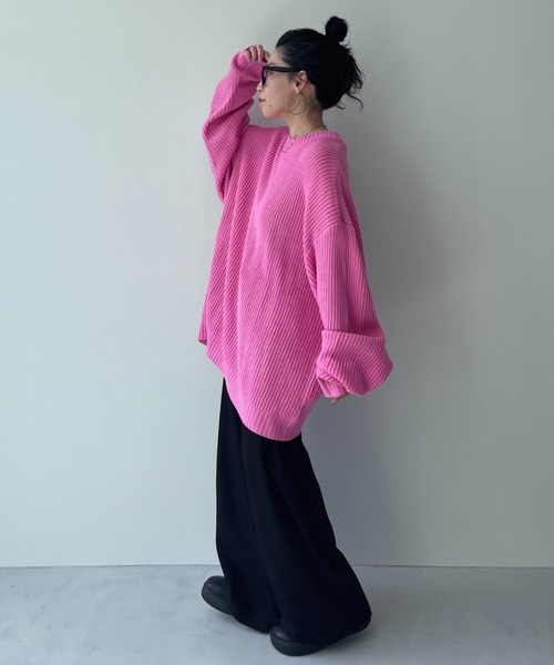 perfect silhouette super over knit / パーフェクトシルエットスーパーオーバーニット（ニット/セーター）｜wee9s（ウィークス）