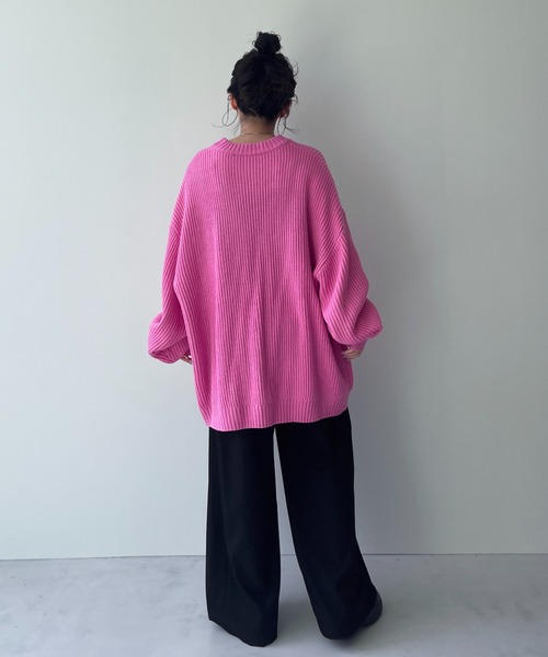 perfect silhouette super over knit / パーフェクトシルエットスーパーオーバーニット（ニット/セーター）｜wee9s（ウィークス）