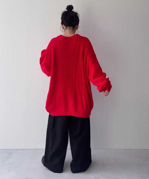 perfect silhouette super over knit / パーフェクトシルエットスーパーオーバーニット（ニット/セーター）｜wee9s（ウィークス）