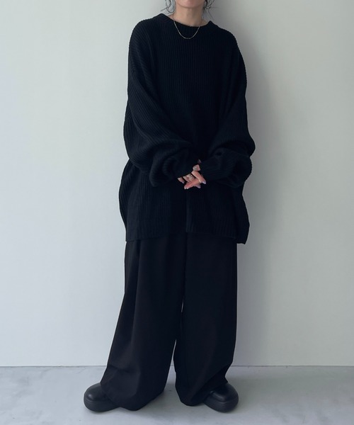 セール】perfect silhouette super over knit / パーフェクト