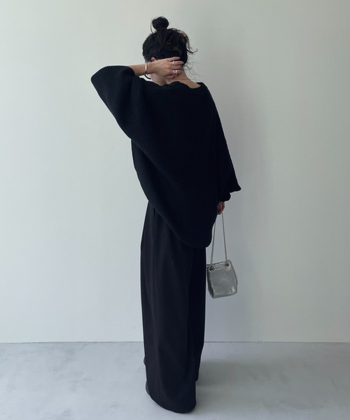 perfect silhouette super over knit / パーフェクトシルエットスーパーオーバーニット（ニット/セーター）｜wee9s（ウィークス）