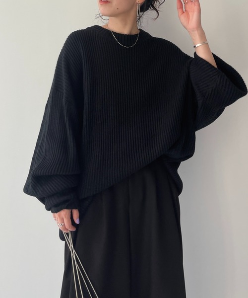 ニット セーター perfect silhouette super over knit / パーフェクトシルエットスーパーオーバーニット レディース wee9s ニット セーター perfect silhouette super over knit