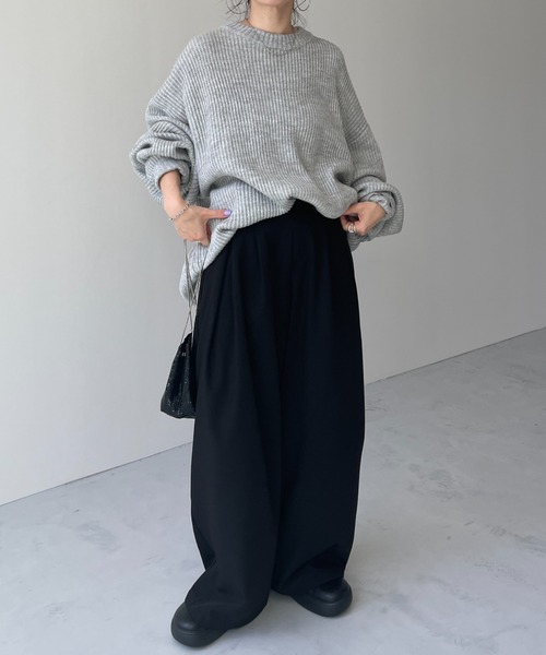 perfect silhouette super over knit / パーフェクトシルエットスーパーオーバーニット（ニット/セーター）｜wee9s（ウィークス）