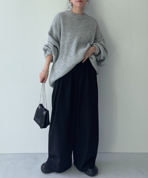 perfect silhouette super over knit / パーフェクトシルエットスーパーオーバーニット（ニット/セーター）｜wee9s（ウィークス）