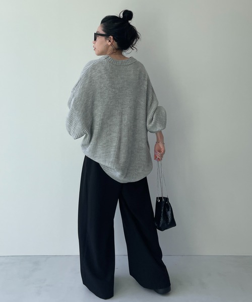perfect silhouette super over knit / パーフェクトシルエットスーパーオーバーニット（ニット/セーター）｜wee9s（ウィークス）
