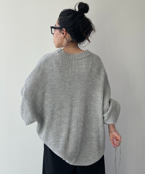 perfect silhouette super over knit / パーフェクトシルエットスーパーオーバーニット（ニット/セーター）｜wee9s（ウィークス）