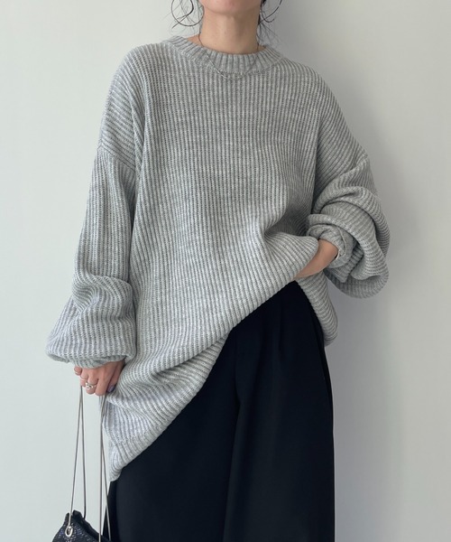 セール】perfect silhouette super over knit / パーフェクト