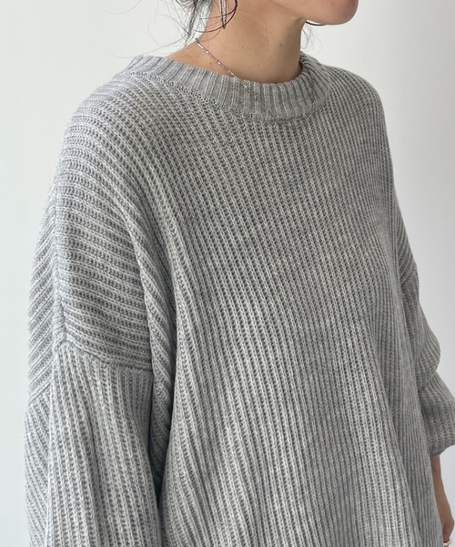 perfect silhouette super over knit / パーフェクトシルエットスーパーオーバーニット（ニット/セーター）｜wee9s（ウィークス）