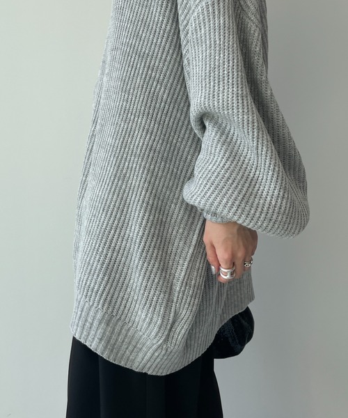 perfect silhouette super over knit / パーフェクトシルエットスーパーオーバーニット（ニット/セーター）｜wee9s（ウィークス）