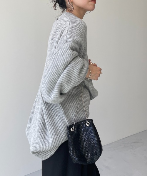 perfect silhouette super over knit / パーフェクトシルエットスーパーオーバーニット（ニット/セーター）｜wee9s（ウィークス）