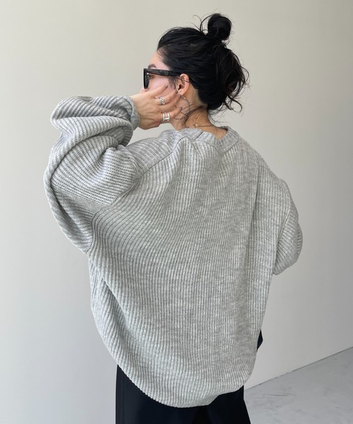perfect silhouette super over knit / パーフェクトシルエットスーパーオーバーニット（ニット/セーター）｜wee9s（ウィークス）