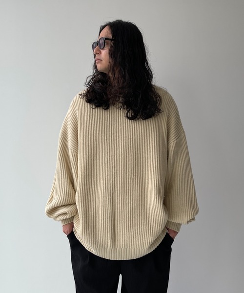 perfect silhouette super over knit / パーフェクトシルエットスーパーオーバーニット（ニット/セーター）｜wee9s（ウィークス）