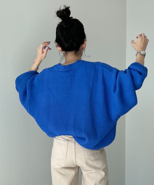 perfect silhouette super over knit / パーフェクトシルエットスーパーオーバーニット（ニット/セーター）｜wee9s（ウィークス）