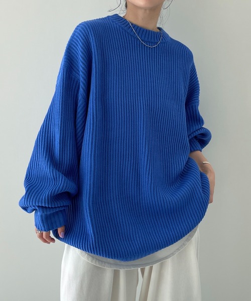 perfect silhouette super over knit / パーフェクトシルエットスーパーオーバーニット（ニット/セーター）｜wee9s（ウィークス）