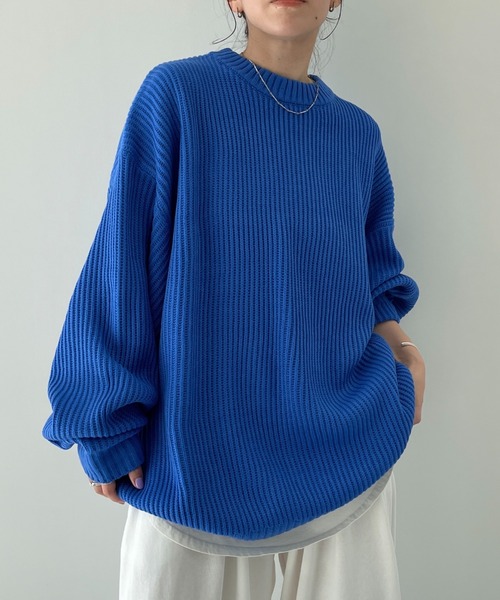 perfect silhouette super over knit / パーフェクトシルエットスーパーオーバーニット（ニット/セーター）｜wee9s（ウィークス）