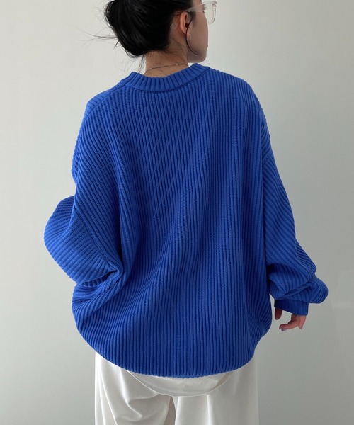 perfect silhouette super over knit / パーフェクトシルエットスーパーオーバーニット（ニット/セーター）｜wee9s（ウィークス）