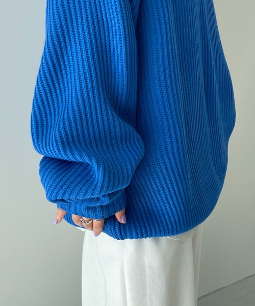 perfect silhouette super over knit / パーフェクトシルエットスーパーオーバーニット（ニット/セーター）｜wee9s（ウィークス）