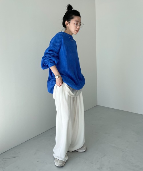 perfect silhouette super over knit / パーフェクトシルエットスーパーオーバーニット（ニット/セーター）｜wee9s（ウィークス）