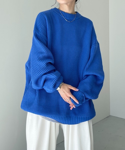 perfect silhouette super over knit / パーフェクトシルエットスーパーオーバーニット（ニット/セーター）｜wee9s（ウィークス）