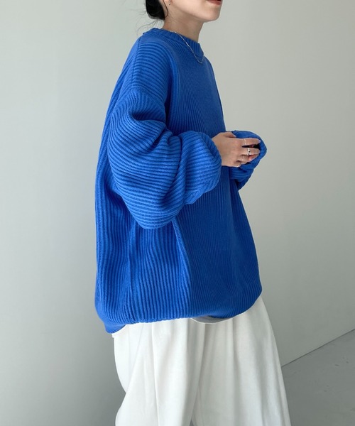 perfect silhouette super over knit / パーフェクトシルエットスーパーオーバーニット（ニット/セーター）｜wee9s（ウィークス）