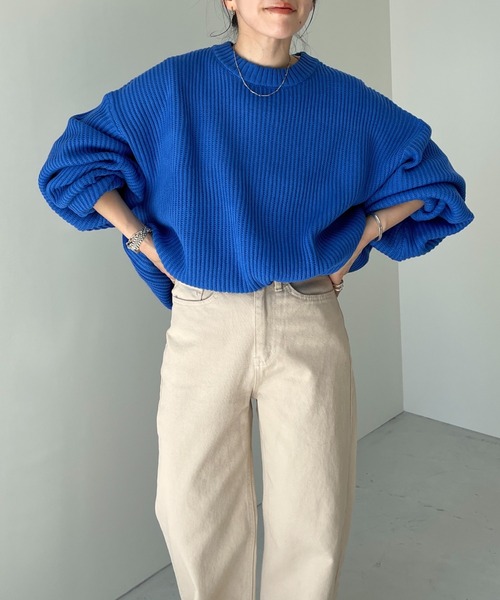 perfect silhouette super over knit / パーフェクトシルエットスーパーオーバーニット（ニット/セーター）｜wee9s（ウィークス）