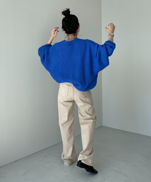 perfect silhouette super over knit / パーフェクトシルエットスーパーオーバーニット（ニット/セーター）｜wee9s（ウィークス）