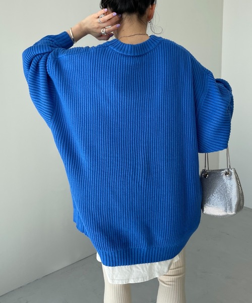 perfect silhouette super over knit / パーフェクトシルエットスーパーオーバーニット（ニット/セーター）｜wee9s（ウィークス）