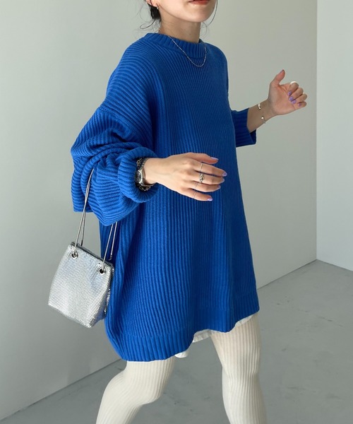 perfect silhouette super over knit / パーフェクトシルエットスーパーオーバーニット（ニット/セーター）｜wee9s（ウィークス）