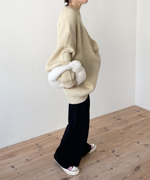 perfect silhouette super over knit / パーフェクトシルエットスーパーオーバーニット（ニット/セーター）｜wee9s（ウィークス）